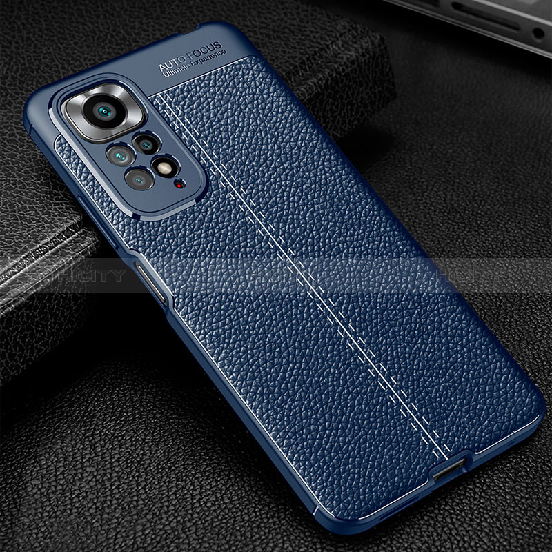 Funda Silicona Goma de Cuero Carcasa WL1 para Xiaomi Redmi Note 11 4G (2022) Azul