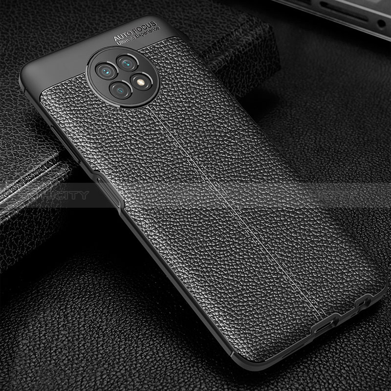 Funda Silicona Goma de Cuero Carcasa WL1 para Xiaomi Redmi Note 9 5G Negro