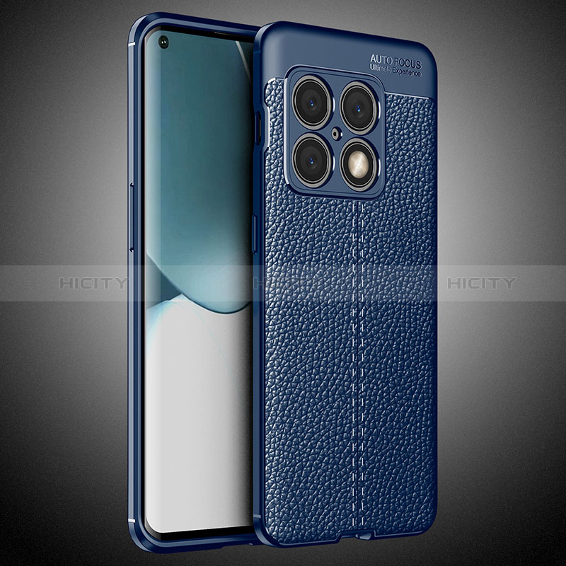 Funda Silicona Goma de Cuero Carcasa WL2 para OnePlus 10 Pro 5G Azul