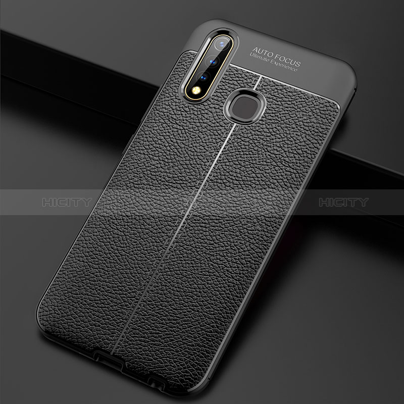 Funda Silicona Goma de Cuero Carcasa WL2 para Vivo Y19 Negro