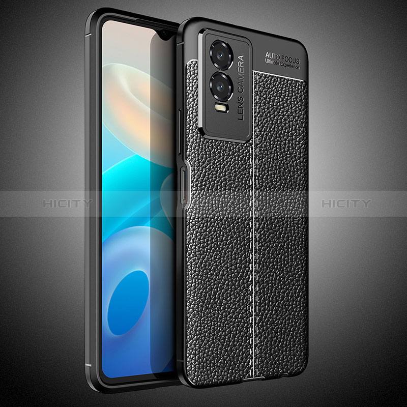 Funda Silicona Goma de Cuero Carcasa WL2 para Vivo Y76s 5G Negro