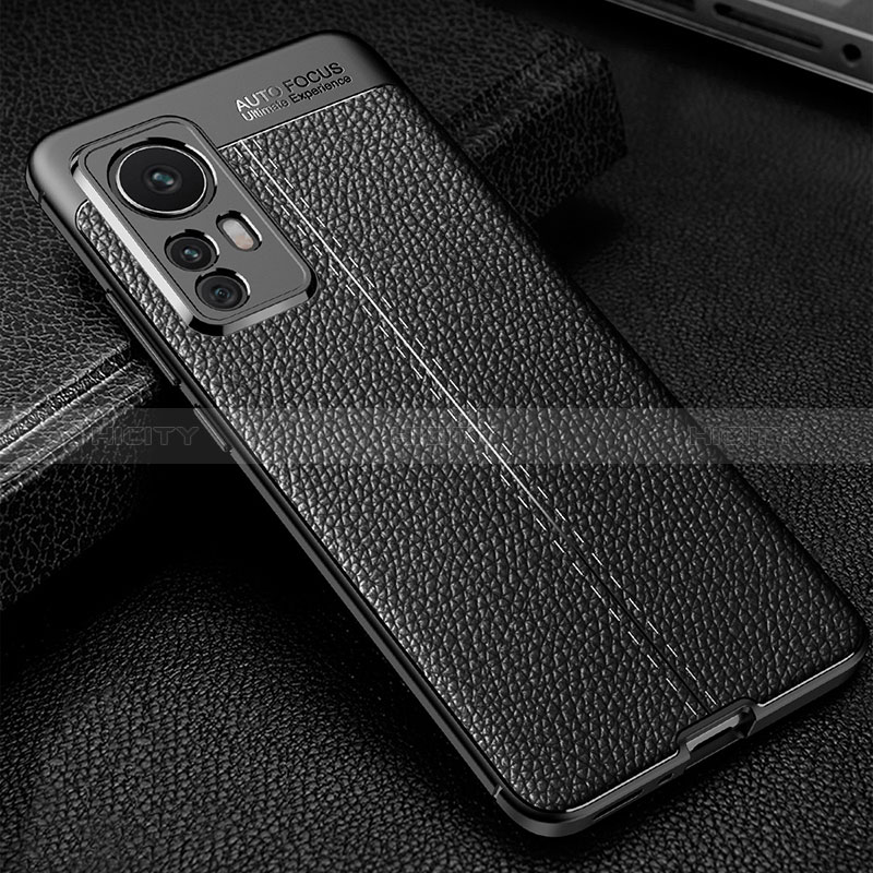 Funda Silicona Goma de Cuero Carcasa WL2 para Xiaomi Mi 12T 5G Negro