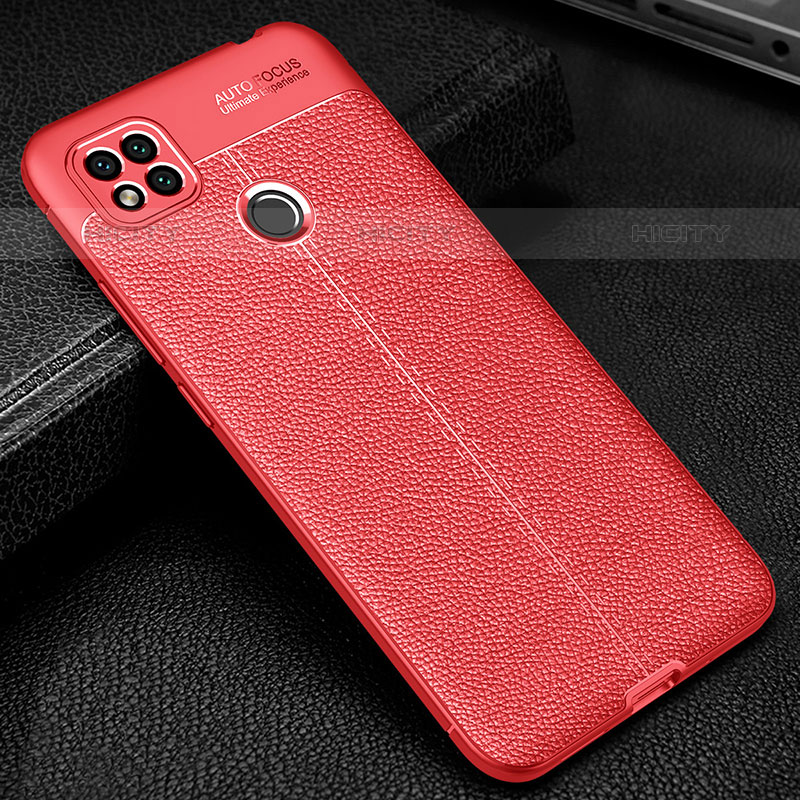 Funda Silicona Goma de Cuero Carcasa WL2 para Xiaomi Redmi 10A 4G Rojo