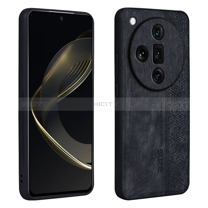 Funda Silicona Goma de Cuero Carcasa YZ1 para Oppo Find X7 Ultra 5G Negro