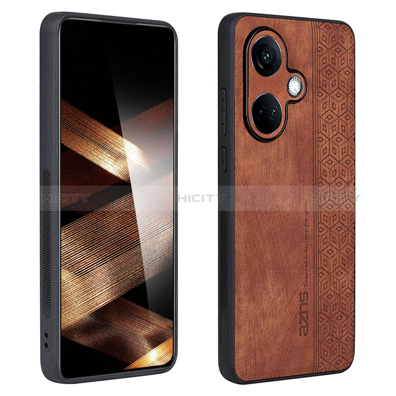 Funda Silicona Goma de Cuero Carcasa YZ1 para Oppo K11 5G Marron