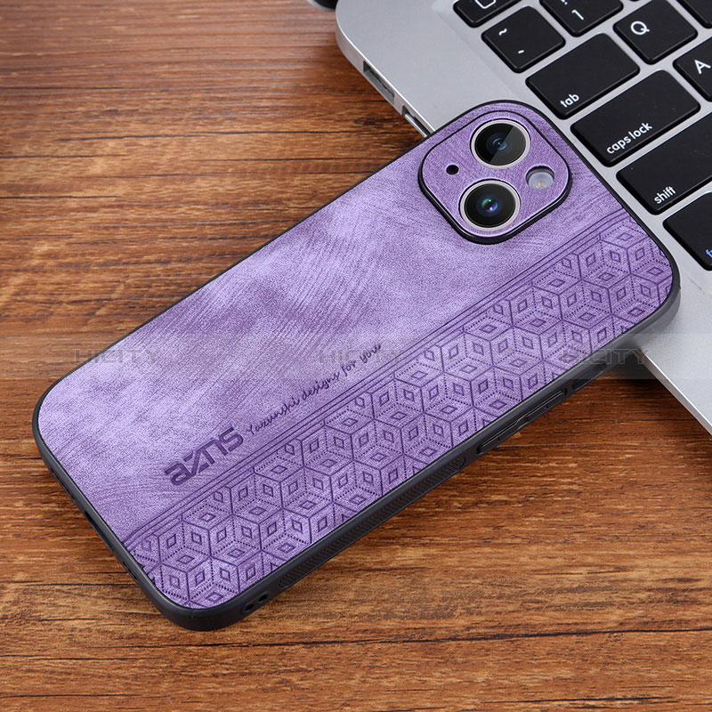 Funda Silicona Goma de Cuero Carcasa YZ2 para Apple iPhone 14 Pro Max Purpura Claro