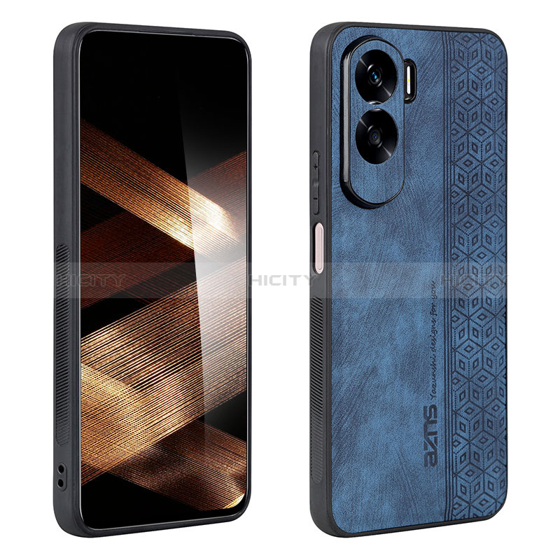 Funda Silicona Goma de Cuero Carcasa YZ2 para Huawei Honor 90 Lite 5G Azul