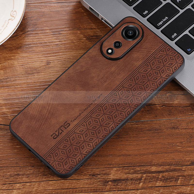 Funda Silicona Goma de Cuero Carcasa YZ2 para Oppo A78 4G Marron