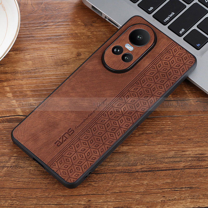 Funda Silicona Goma de Cuero Carcasa YZ2 para Oppo Reno10 5G Marron