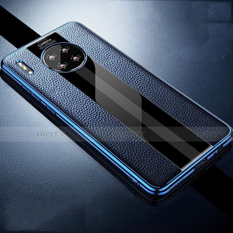 Funda Silicona Goma de Cuero Carcasa Z01 para Huawei Mate 30 Azul