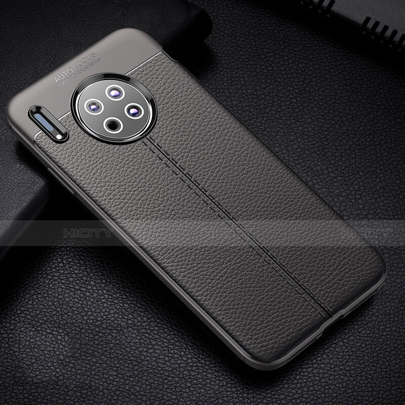 Funda Silicona Goma de Cuero Carcasa Z03 para Huawei Mate 30 Pro 5G Gris Oscuro