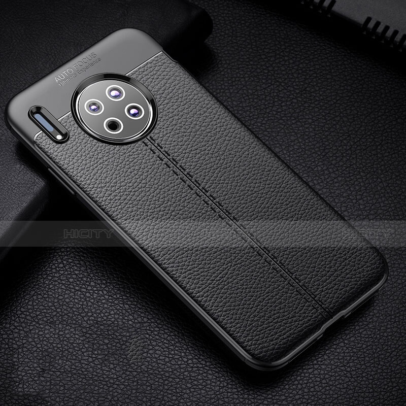 Funda Silicona Goma de Cuero Carcasa Z03 para Huawei Mate 30 Pro Negro