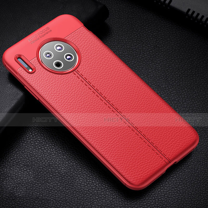 Funda Silicona Goma de Cuero Carcasa Z03 para Huawei Mate 30E Pro 5G Rojo