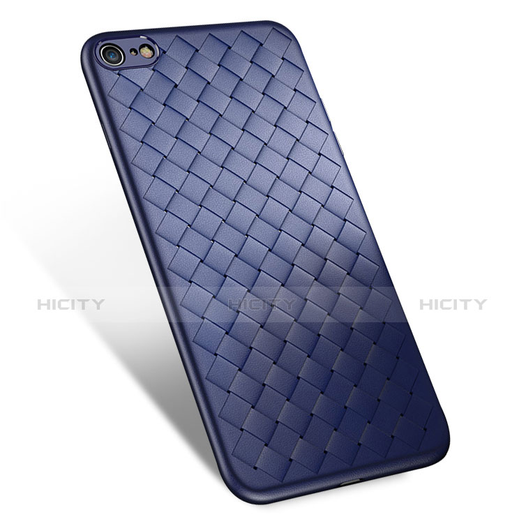 Funda Silicona Goma de Cuero para Apple iPhone 6 Azul