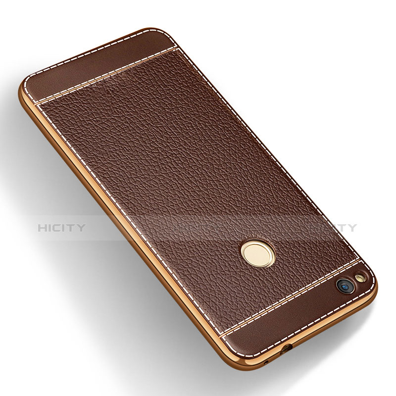 Funda Silicona Goma de Cuero para Huawei GR3 (2017) Marron