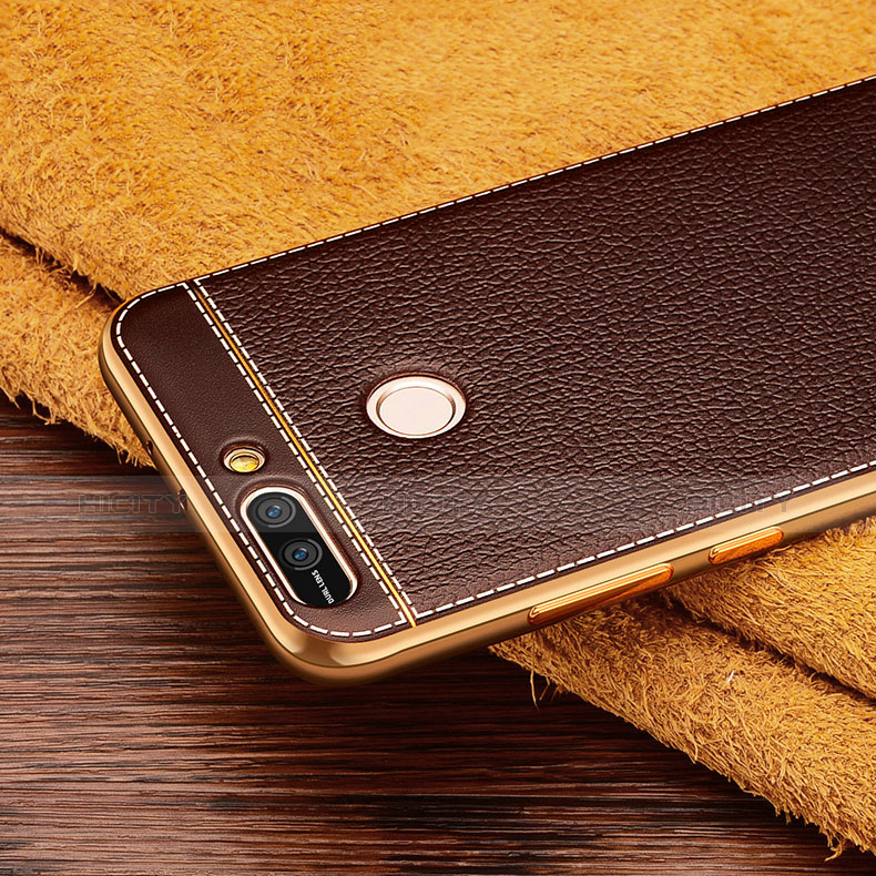 Funda Silicona Goma de Cuero para Huawei Honor V9 Marron