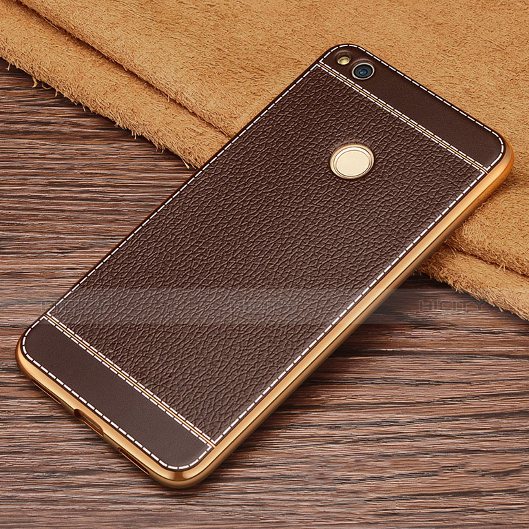 Funda Silicona Goma de Cuero para Huawei Nova Lite Marron