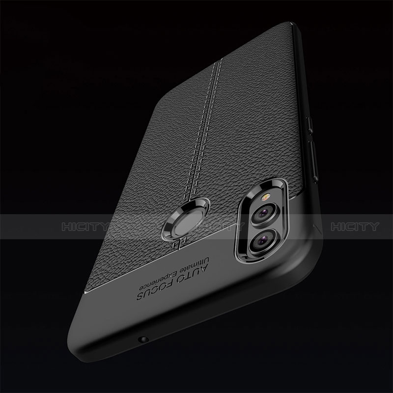 Funda Silicona Goma de Cuero Q01 para Huawei Honor View 10 Lite Negro