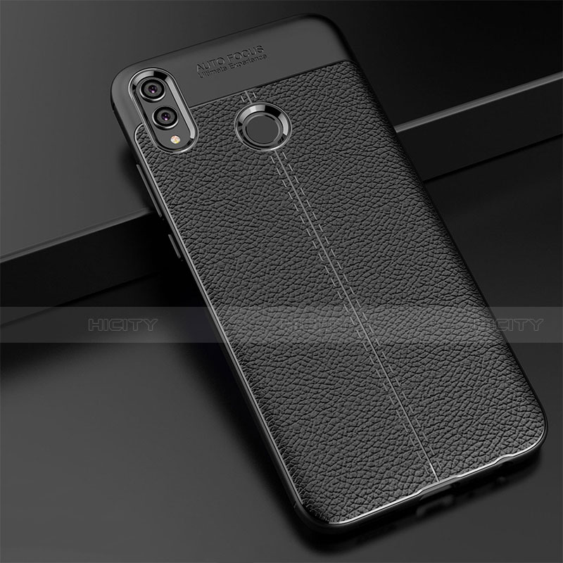 Funda Silicona Goma de Cuero Q01 para Huawei Honor View 10 Lite Negro