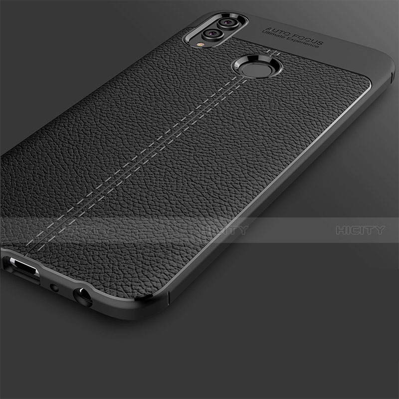 Funda Silicona Goma de Cuero Q01 para Huawei Honor View 10 Lite Negro