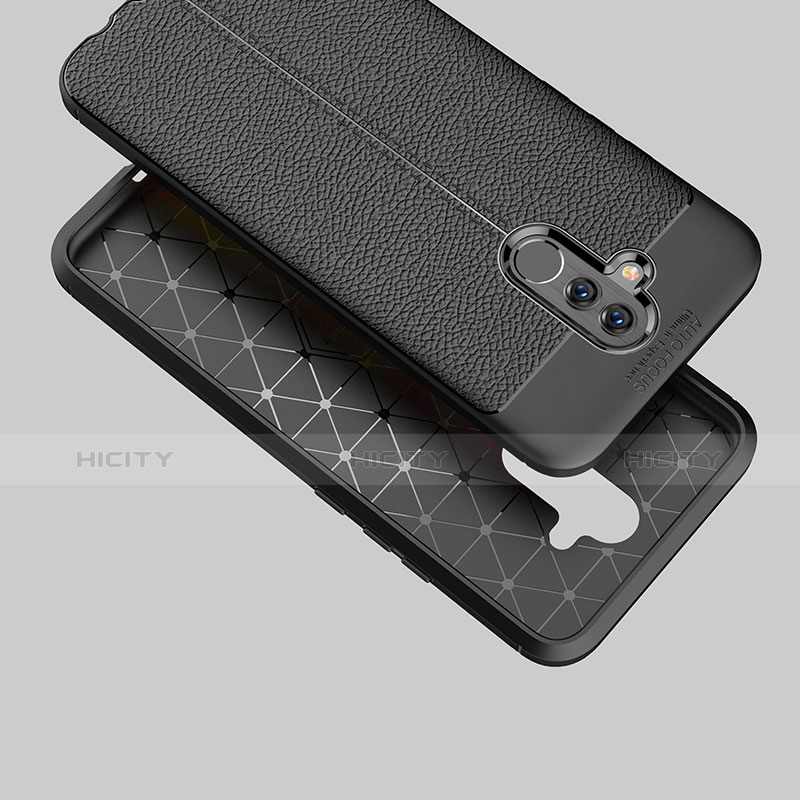 Funda Silicona Goma de Cuero Q01 para Huawei Mate 20 Lite Negro