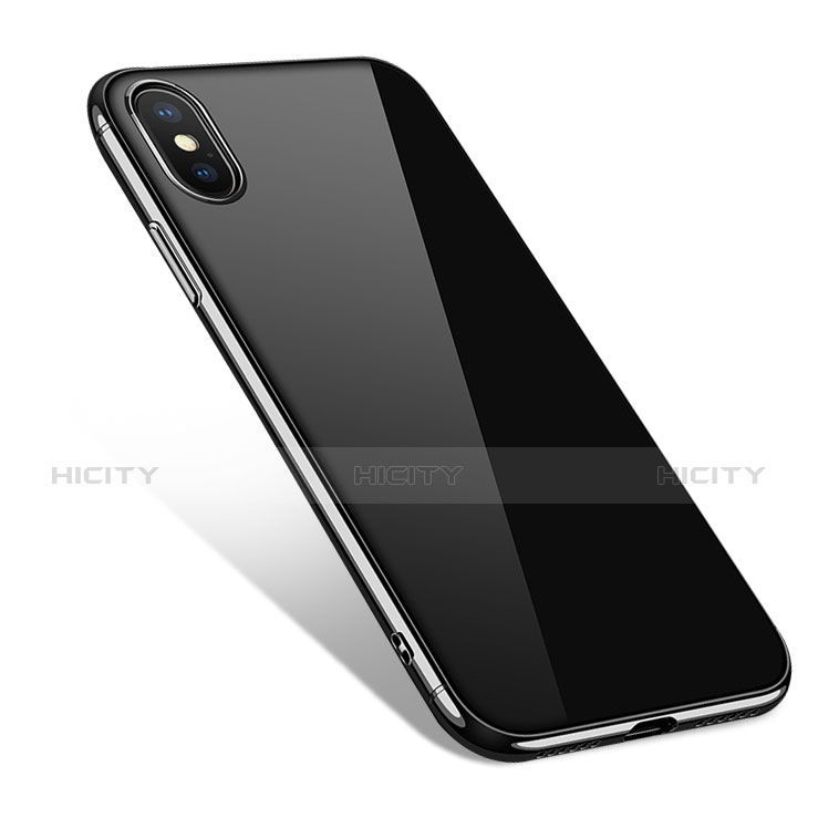 Funda Silicona Goma Espejo J01 para Apple iPhone X Negro