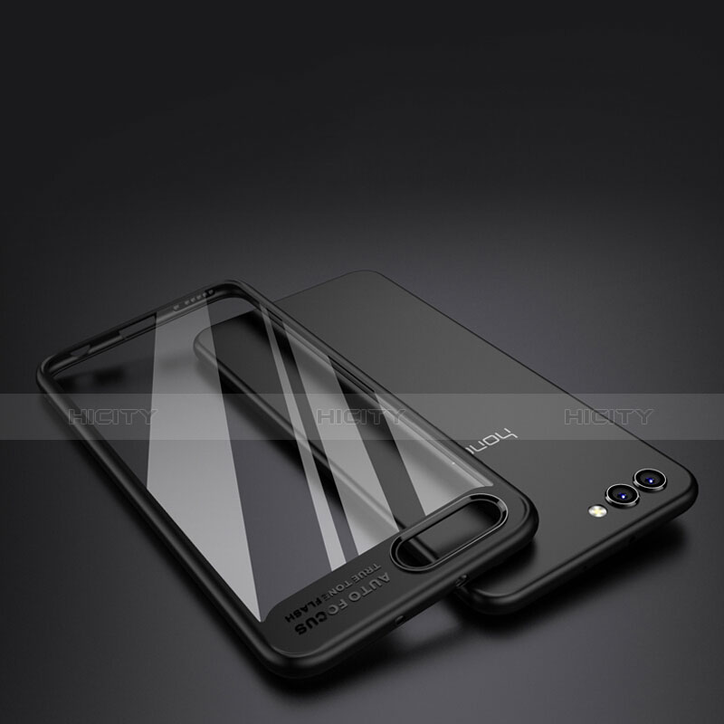 Funda Silicona Goma Espejo M05 para Huawei Honor V10 Negro