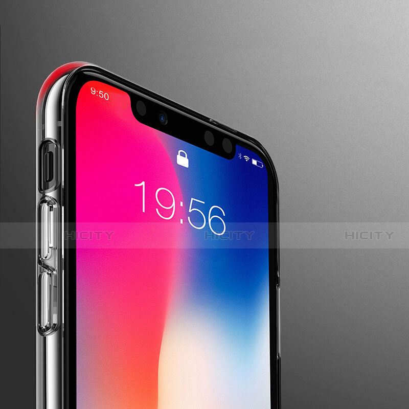 Funda Silicona Goma Espejo para Apple iPhone Xs Claro