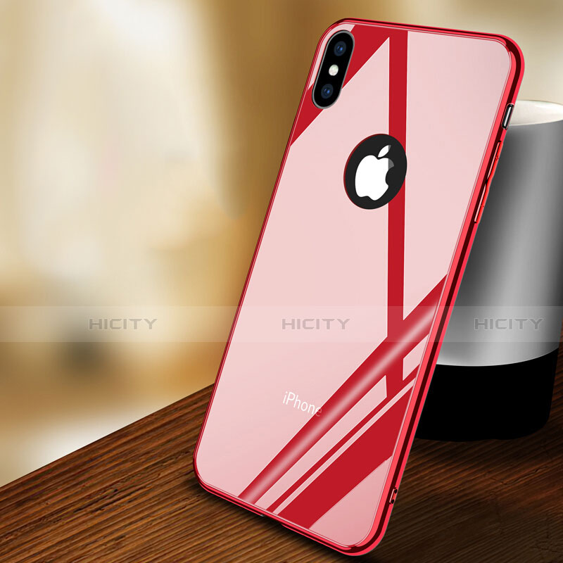 Funda Silicona Goma Espejo para Apple iPhone Xs Rojo