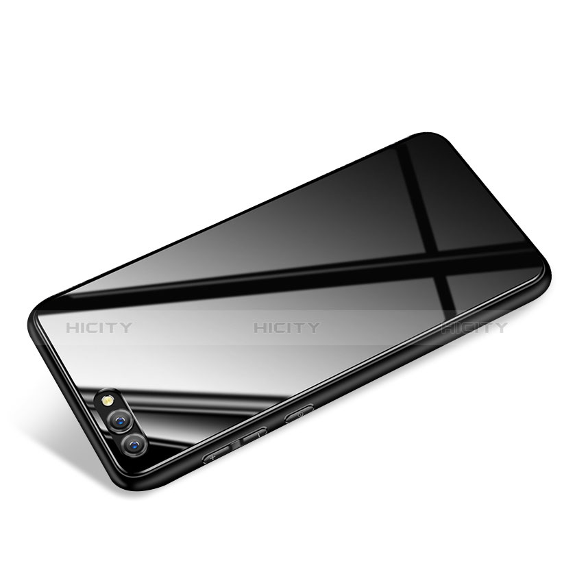 Funda Silicona Goma Espejo para Huawei Honor V10 Negro