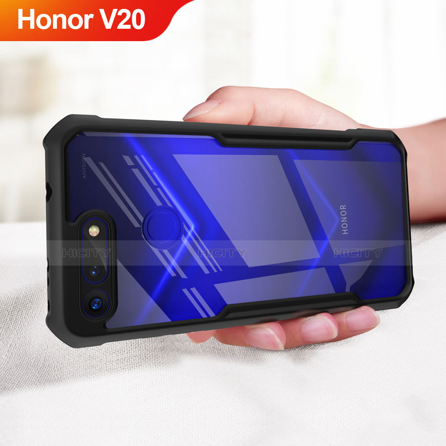 Funda Silicona Goma Espejo para Huawei Honor View 20 Negro