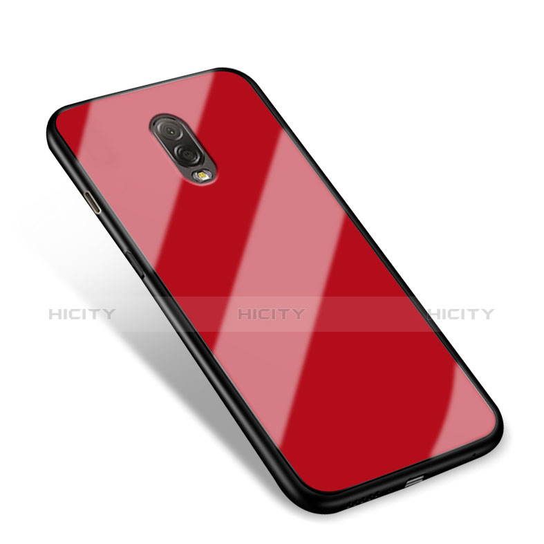 Funda Silicona Goma Espejo para Samsung Galaxy C8 C710F Rojo