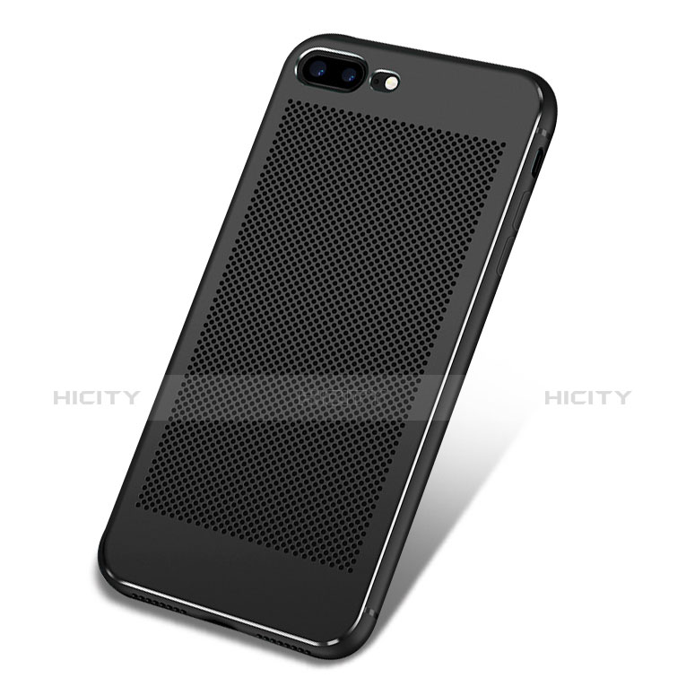 Funda Silicona Goma Espejo S01 para Apple iPhone 7 Plus Negro