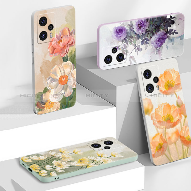 Funda Silicona Goma Flores para Xiaomi Poco F5 5G