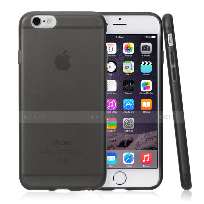 Funda Silicona Goma Mate para Apple iPhone 6 Gris