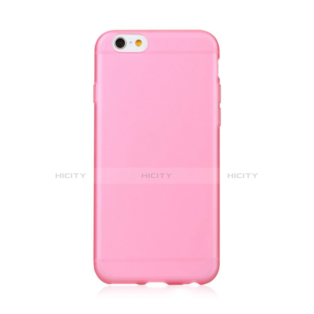 Funda Silicona Goma Mate para Apple iPhone 6 Plus Rosa