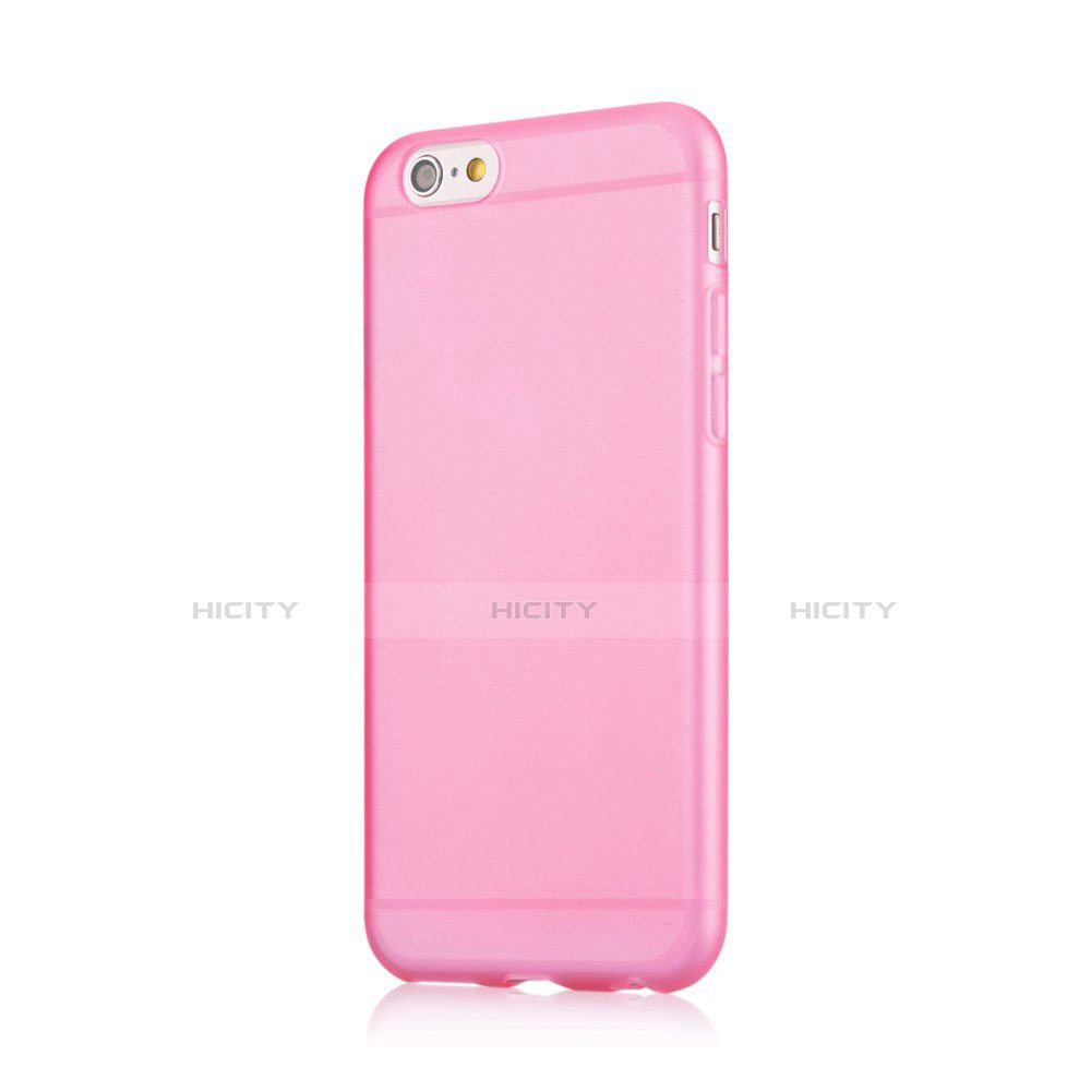 Funda Silicona Goma Mate para Apple iPhone 6 Plus Rosa