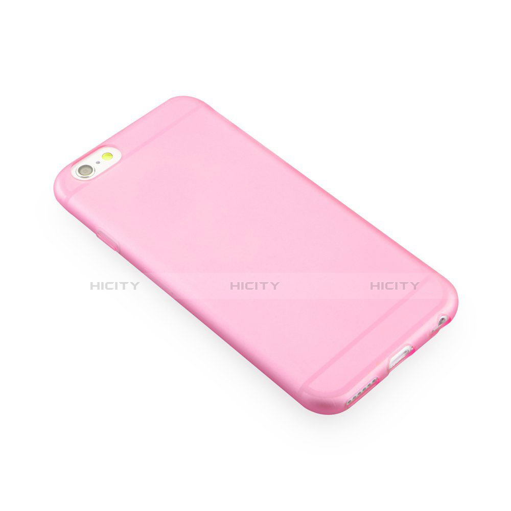 Funda Silicona Goma Mate para Apple iPhone 6 Plus Rosa