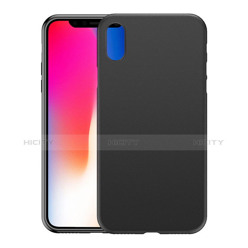 Funda Silicona Goma Mate para Apple iPhone X Negro