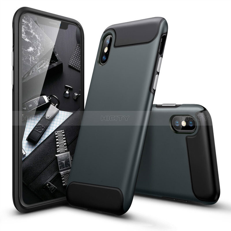 Funda Silicona Goma Mate para Apple iPhone Xs Max Verde