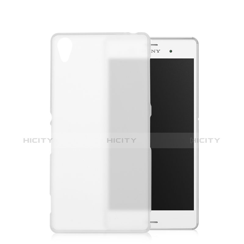 Funda Silicona Goma Mate para Sony Xperia Z3 Blanco