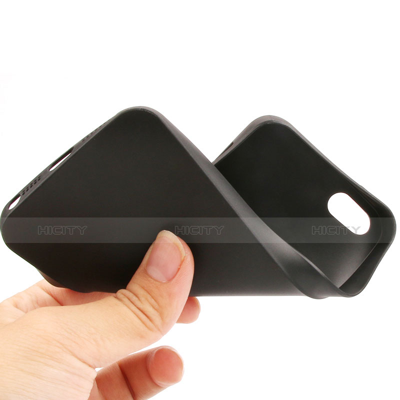 Funda Silicona Goma para Apple iPhone 5 Negro