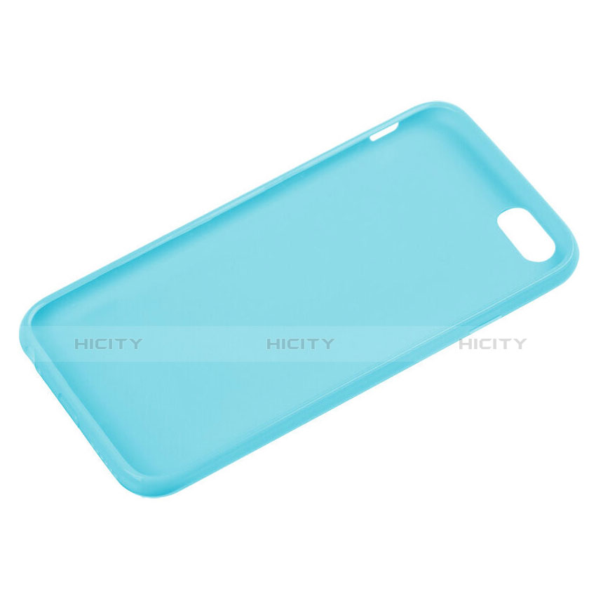 Funda Silicona Goma para Apple iPhone 6 Azul Cielo