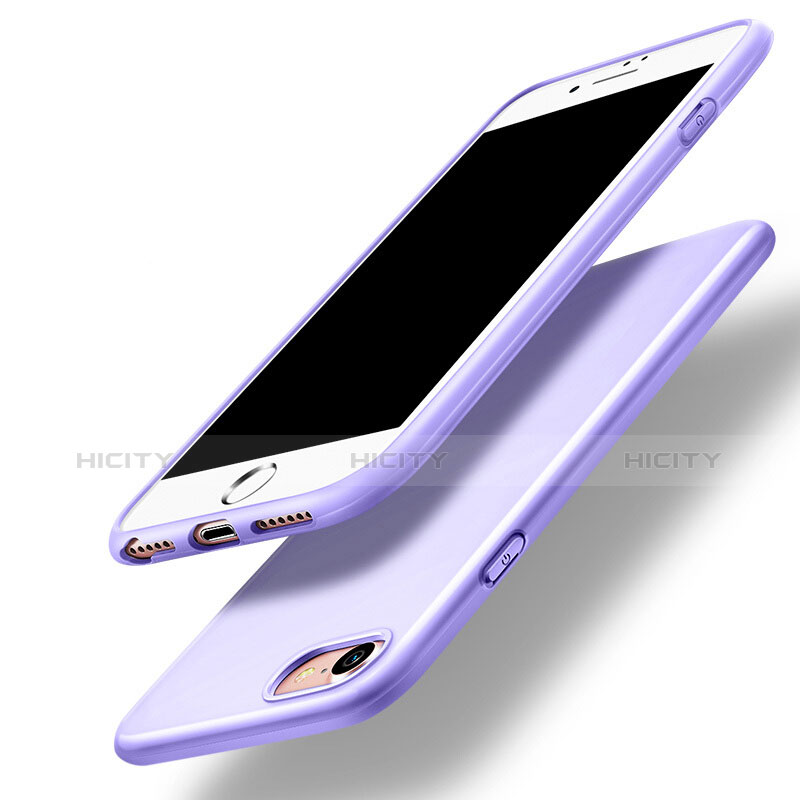 Funda Silicona Goma para Apple iPhone 7 Morado