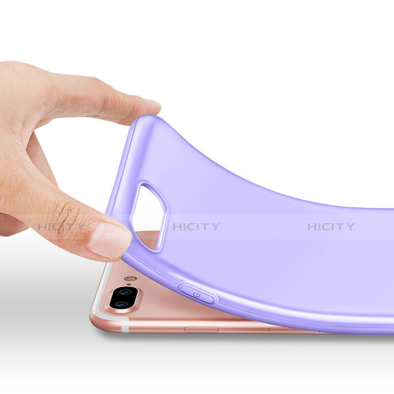 Funda Silicona Goma para Apple iPhone 7 Plus Morado