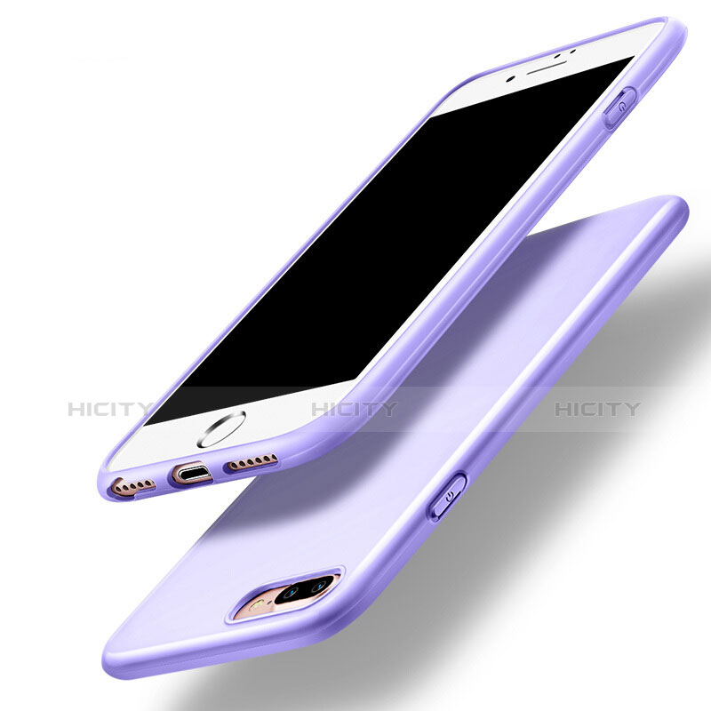 Funda Silicona Goma para Apple iPhone 7 Plus Morado