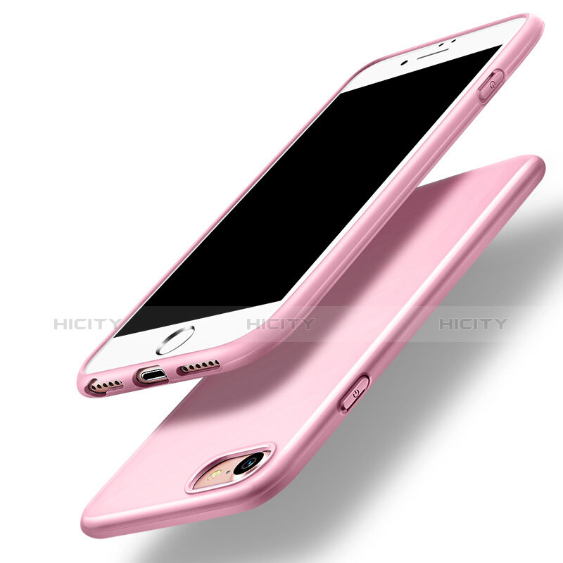 Funda Silicona Goma para Apple iPhone 7 Rosa