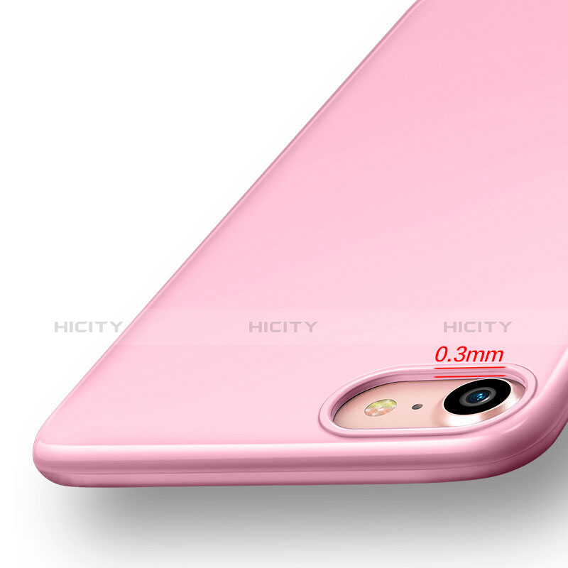 Funda Silicona Goma para Apple iPhone 7 Rosa