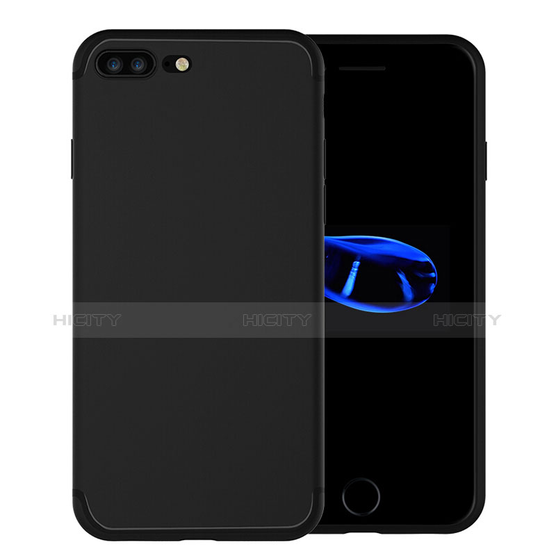 Funda Silicona Goma para Apple iPhone 8 Plus Negro