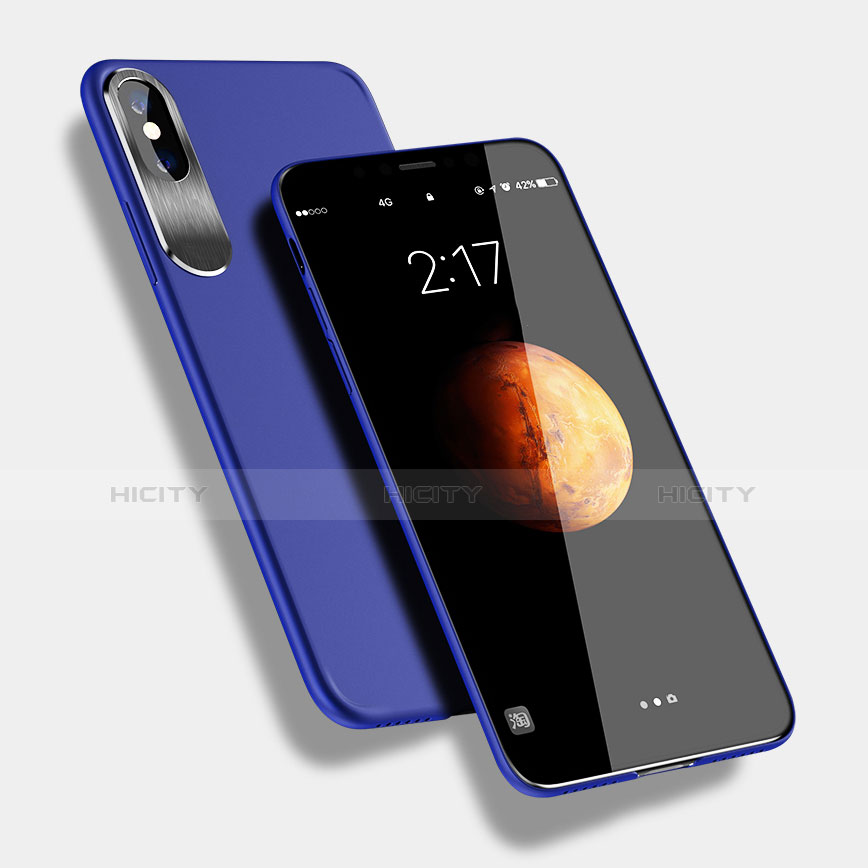 Funda Silicona Goma para Apple iPhone Xs Azul